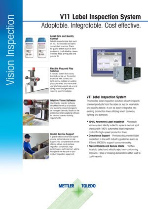 V11 Vision Inspection Datasheet | Download PDF